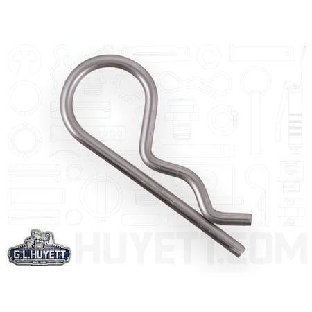 Huyett Bridge Pin, 302/304 SS, 0.177 in Wire Dia x 3.25 in L x 0.940 in Inside Eye Dia x Fits 5/8 in BPS-206