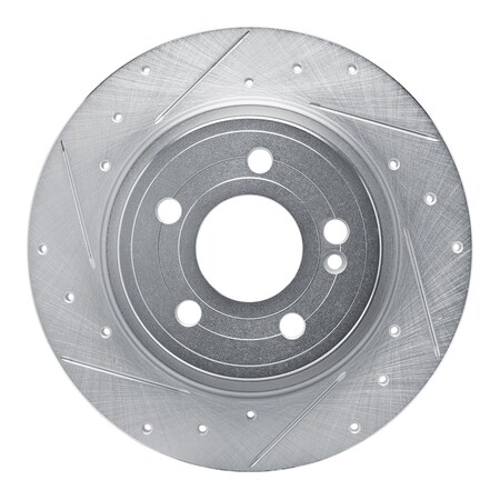 Dynamic Friction Co DFC Brake Rotor - Drilled and Slotted - Silver 631-63184L