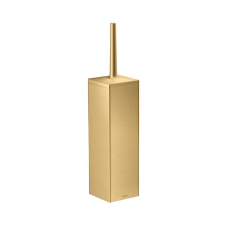 Axor Universal Rectangular Toilet Brush Holder, Wall-Mounted in Brushed Gold Optic 42655250
