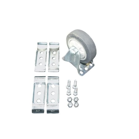 Flexpipe Caster Kit, Rigid, 250 lb Load Capac W-4PF-KIT