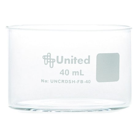 United Scientific Supplies Inc Crystallizing Dish, Colorless, 30 mm H, PK6 UNCRDSH-FB-40