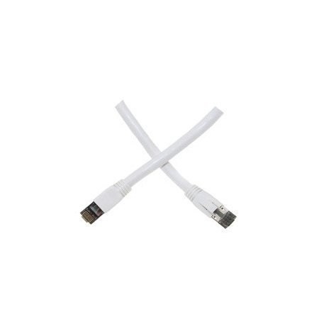 Cable Wholesale Cat8 White S/FTP Ethernet Patch Cable, Molded Boot, 40Gbps - 2000MHz, 4-Pair 24AWG Copper, RJ45 13X8-59150