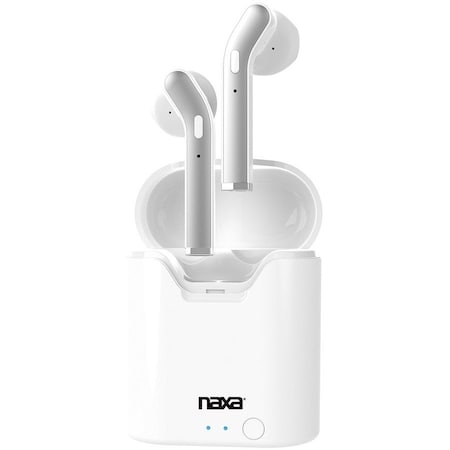 Naxa True Wrls Earphones w Case Wht NE-979White