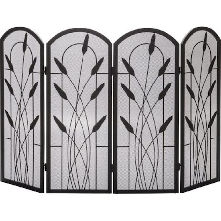 Dagan Cotton Tail Design 4 Fold Arched Screen, Black S171