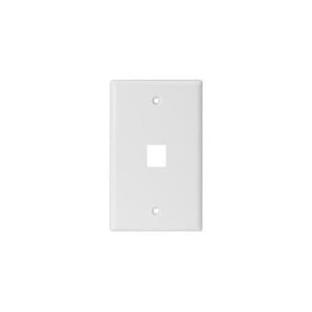 Steren Wall Plate White, Keystone, 1-Cavity 310-201WH
