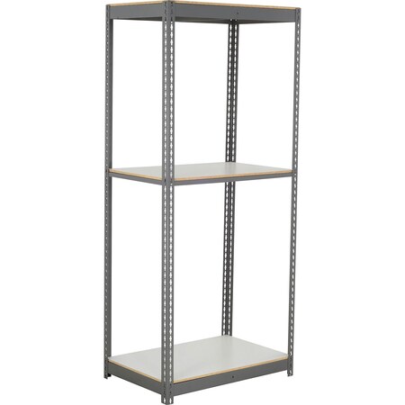 Global Industrial 3 Shelf, Commercial Duty Boltless Shelving Starter, 48"Wx12"Dx72"H, Laminate Deck B3165770