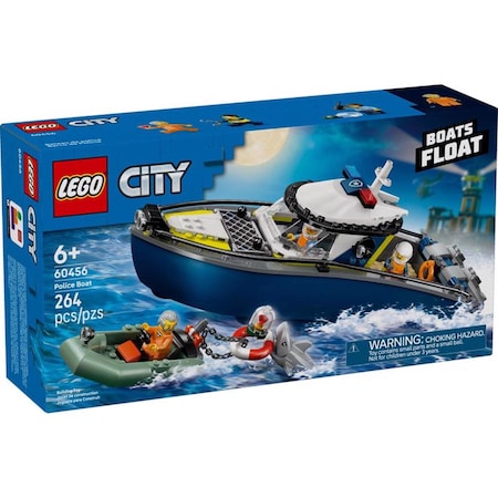 Lego City Police Boat Chase Building Set Multi 264 pc 60456