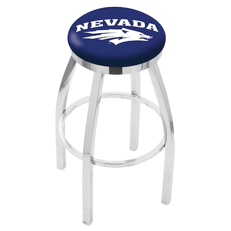 Holland Bar Stool Co 25" Chrome Nevada Swivel Bar Stool, Accent Ring L8C2C25NevaUn