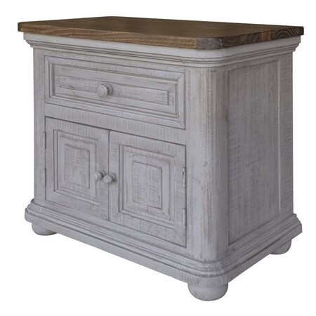 Homeroots 27" Gray One Drawer Nightstand 527066