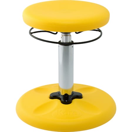 Kore Design Kids Adjustable Standard Wobble Chair for Schools, Classrooms, 14-19in tall, Active Seating, Yellow 803921