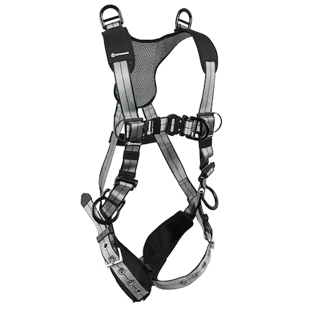 Safewaze PRO+ Slate Full Body Retrieval Harness: Alu 3D, Alu Shoulder D's, Alu QC Chest, Alu FD, TB Legs (L) 025-1767