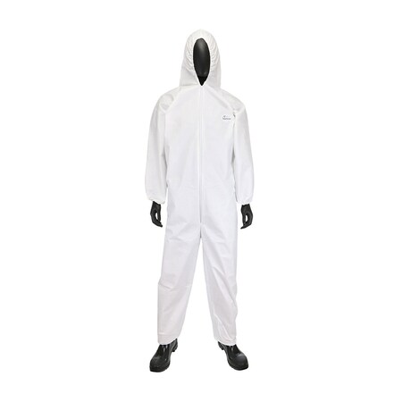 Pip PosiWear BA Coverall with Hood, Elastic Wrist & Ankle, 58 gsm, 25PK 3606/2XL