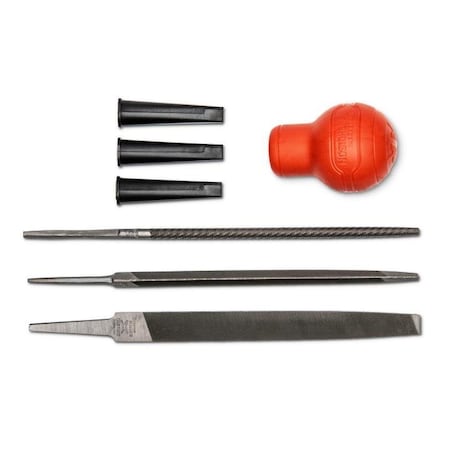 Nicholson File Set, 4 Pc, Short Rnd Handle FLSTGL6