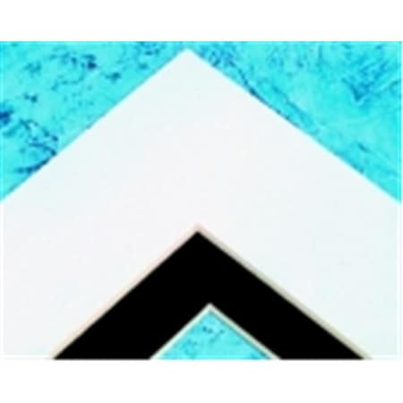 Sax Economy Die-Cut Mat - 11 x 14 in. Outside, 7.5 x 9.5 in. Window, White Pebble, 10PK 409662