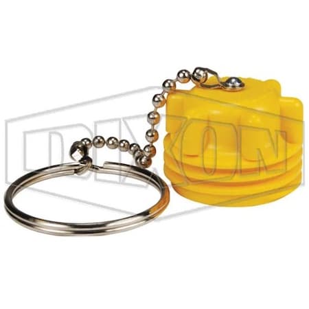 Dixon Dust Plug with Dust Seal and Chain Assembly, 1-3/4 in, Male ACME, Plastic, Domestic ME179-1