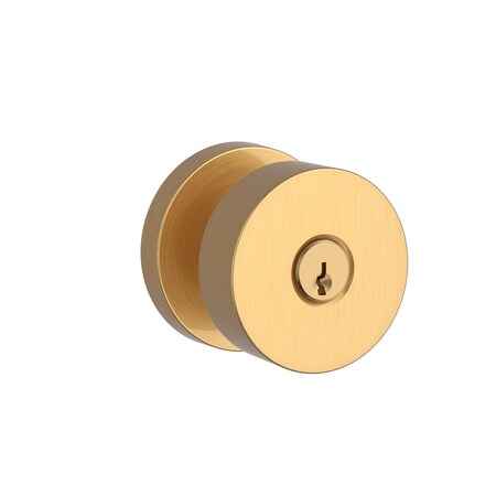 Baldwin Entry Contemporary Knob and Contemporary Round Rose with 6AL Latch and Dual Strike Lifetime ENCONCRR044