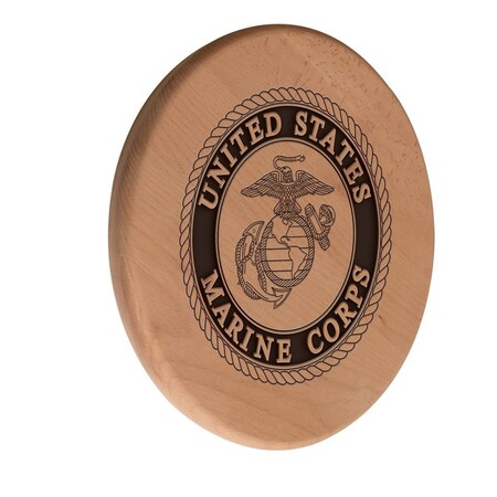 Holland Bar Stool Co United States Marine Corps 13" Laser Engraved Solid Wood Sign WSgnLNatMarine