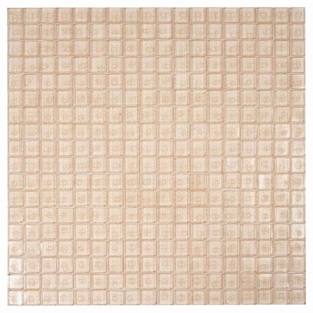 Apollo Tile Skosh 11.6inx11.6in Glossy Light Fawn Beige Glass Mosaic Wall and Floor Tile 18.69 sqft/case, 20PK APLNB88BG313A