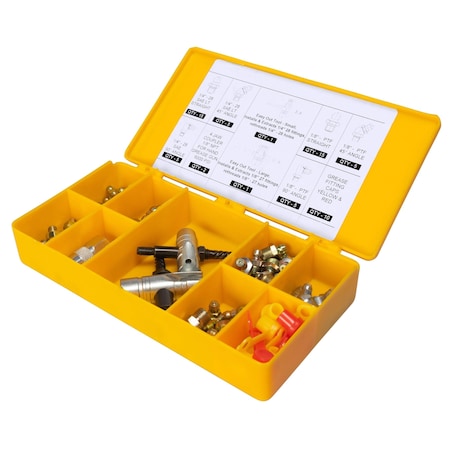 Prolube Grease Fitting Set, SAE, 65 pcs. 43985