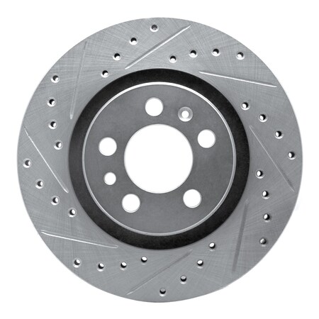 Dynamic Friction Co DFC Brake Rotor - Drilled and Slotted - Silver 631-74016L