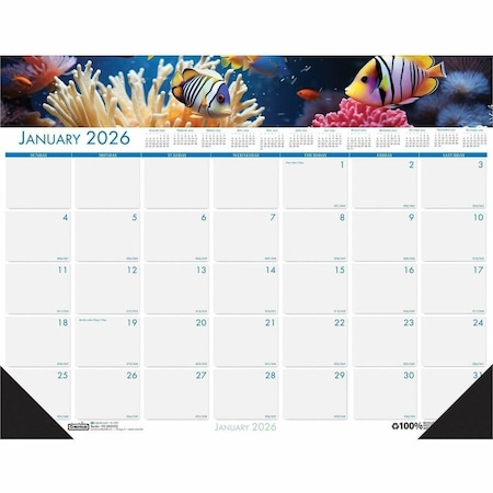 House Of Doolittle Earthscapes Sea Life Desk Pad, 22'' x 17'', 2025 193