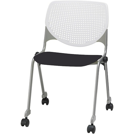 Kfi Poly Stack Chair, Black Seat CS2300-BP08-SP10