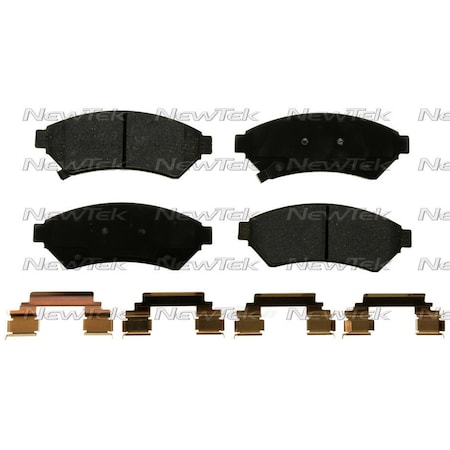 Newtek Automotive Usa Newtek Velocity Plus Economy Semi-Metallic w/Shim Disc Pads SMD1075