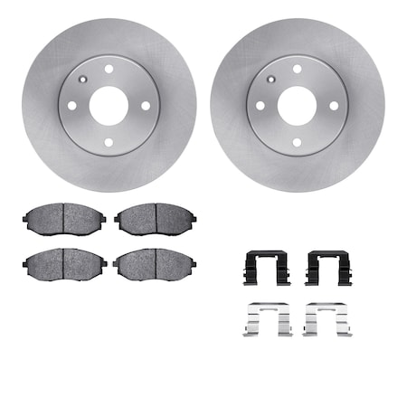 Dynamic Friction Co DFC Brake Rotor with 5000 Brake Pads and Hardware Kit 6512-01047