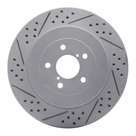 Dynamic Friction Co DFC Geoperformance Rotor - Drilled and Slotted 830-13015L