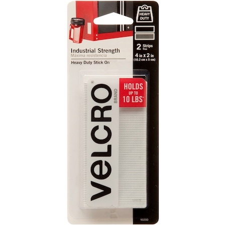 Velcro Brand 2PK2x4 WHT Hook And Loop Strip 90200