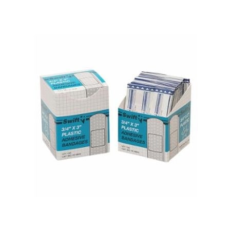 North Adhesive Bandage, 3/4 in x 3 in Strips, Plastic 714-010045