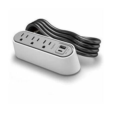 Legrand FurniturePowerOutlet, White, 3Outlet, 6ft WSPC320CWH
