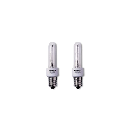 Bulbrite Pack of 2 20 Watt Dimmable Frost T3 Candelabra E12 Krypton/Xenon Bulb, 2700K, 2PK 861345