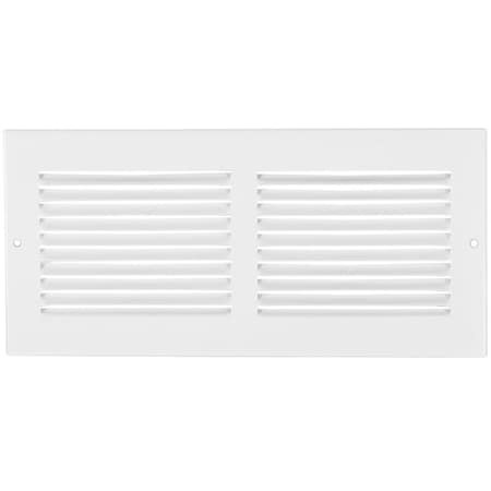 Imperial Sidewall Grille, 2514 in L, 714 in W, Steel, White RG0513