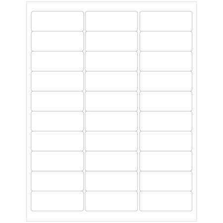 Elevate Packaging 2.625 x 1 in. Compostable Address Labels, Blank Layflat Sheets, White, 25PK LC0001