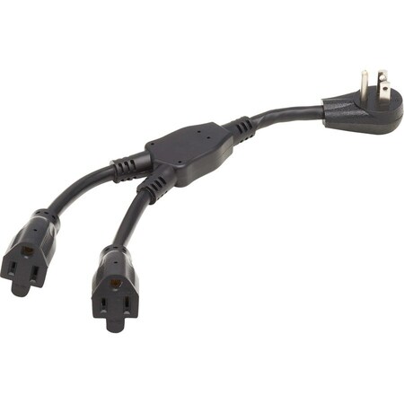 Tripp Lite Power Cord, 1 ft, Black, 14 AWG P024-001-15D-2