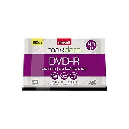 Maxell DVD+R Write Once, Spindle, 50PK 639013