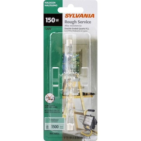 Sylvania Specialty Halogen Lamp, 150 W, Recessed Single Contact Lamp Base, T3 Lamp, 2250 Lumens, 2950K Color Temp 58885