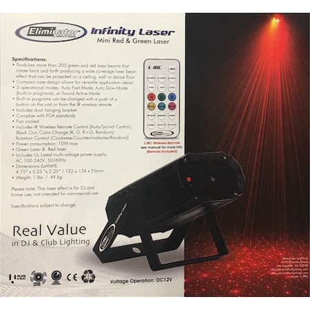 Spark Infinity Laser Red & Green Laser Effect with Multiple Sky Beams SP3484183