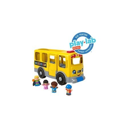 Fisher-Price Little People Toddler Learning Toy, Big Yellow School Bus Musical Push Toy, 1-5 Year Age, Yellow GLT75