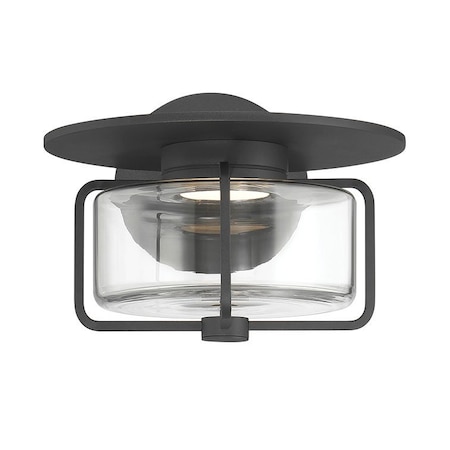 Euf Florin, Outdoor, 7", Sand Black, Clear Glass 49907-018