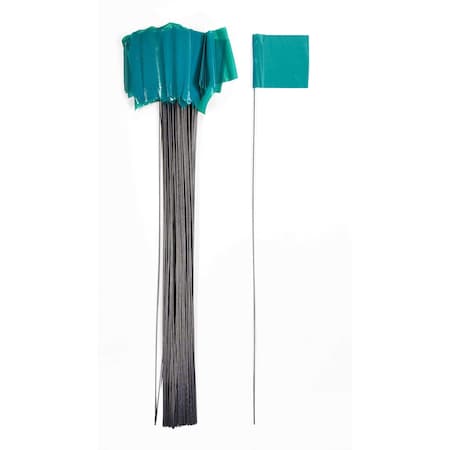 Mutual Industries Wire Marking Flags GREEN 30in, 1000PK 15901-39-4