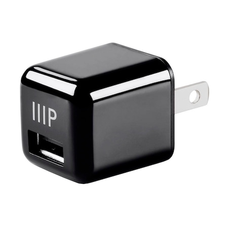 Monoprice Wall Charger, 110V AC, Black, USB 15984