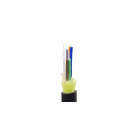 Cable Wholesale 6 Fiber Indoor/Outdoor Fiber Optic Cable, Multimode, 62.5/125, Black, Riser Rated, Corning, 10F3-2062H