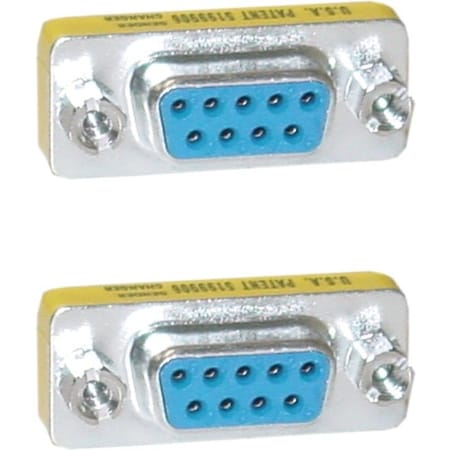 Cable Wholesale Serial Mini Gender Changer / Coupler, DB9 Female to DB9 Female 31D1-07400