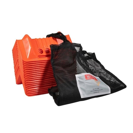 Mytee Products 20 Pcs 4in x 10in Orange Flatbed Corner Protector V Shaped with Carrying Case PCP10-20PACK-ORANGE