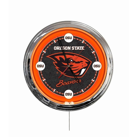 Holland Bar Stool Oregon State University 16 LED Wall Clock ClkL16