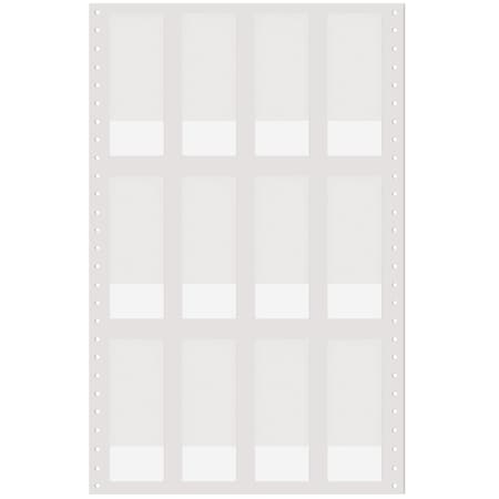 Brady DATAB Self-Laminating Vinyl Lbls 4 in H x 1.5 in W White, Clear 2500/PK, 2500PK DAT-188-292-2.5