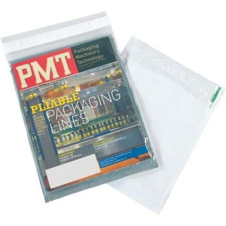 Partners Brand Clear View Poly Envelopes, 9" x 12", Clear/White, PK500 CV912