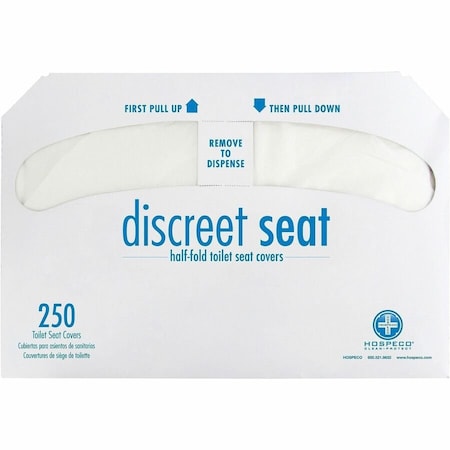 Hospeco Discreet Seat Toilet Seat Covers Half Fold - Case of 5000 DS-5000